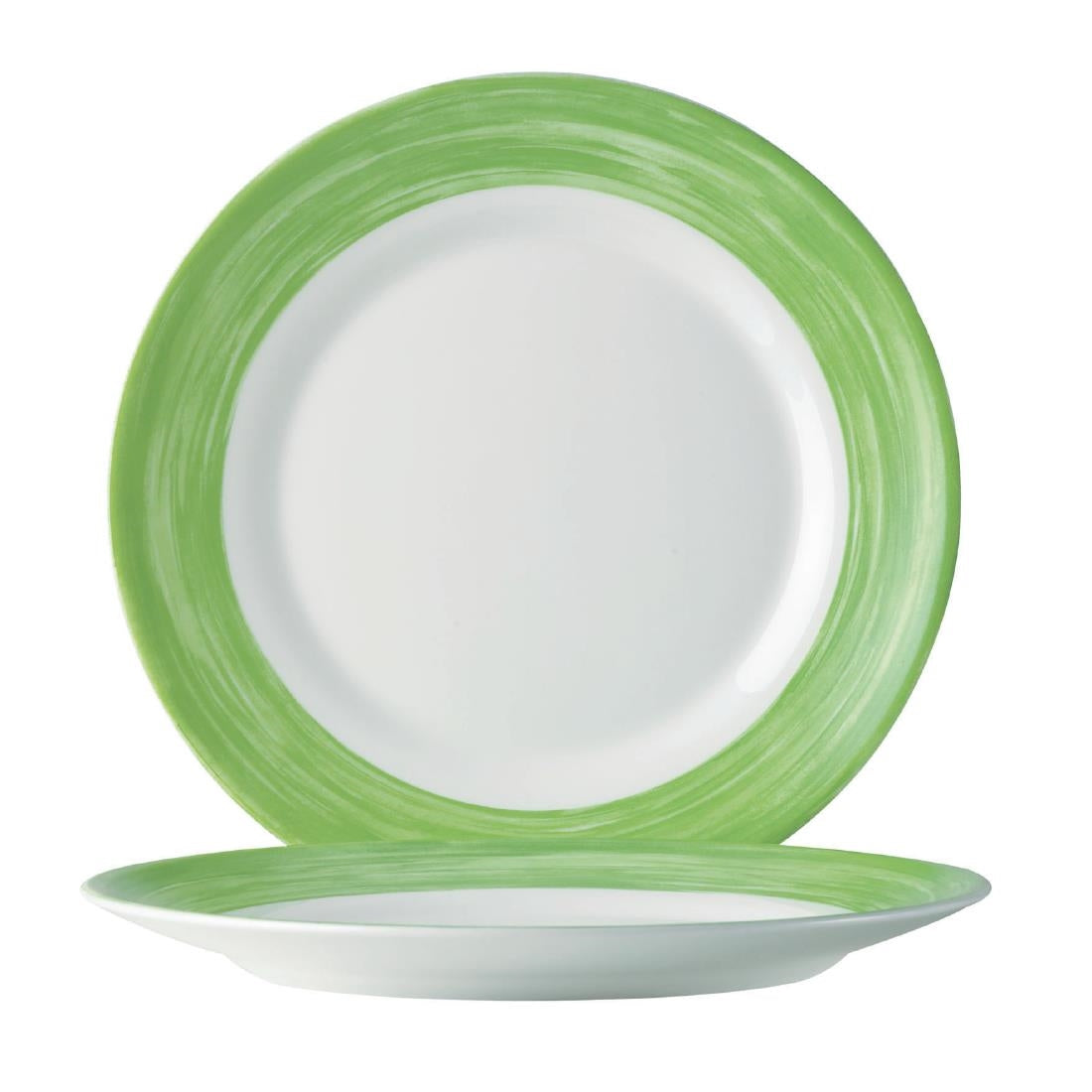 Arcoroc Brush Side Plates Green 155mm (24 Pack)