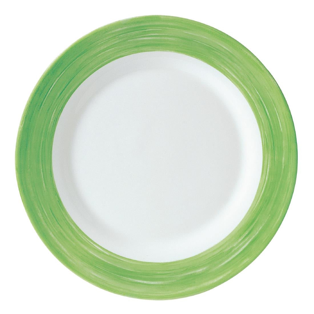 Arcoroc Brush Side Plates Green 155mm (24 Pack)