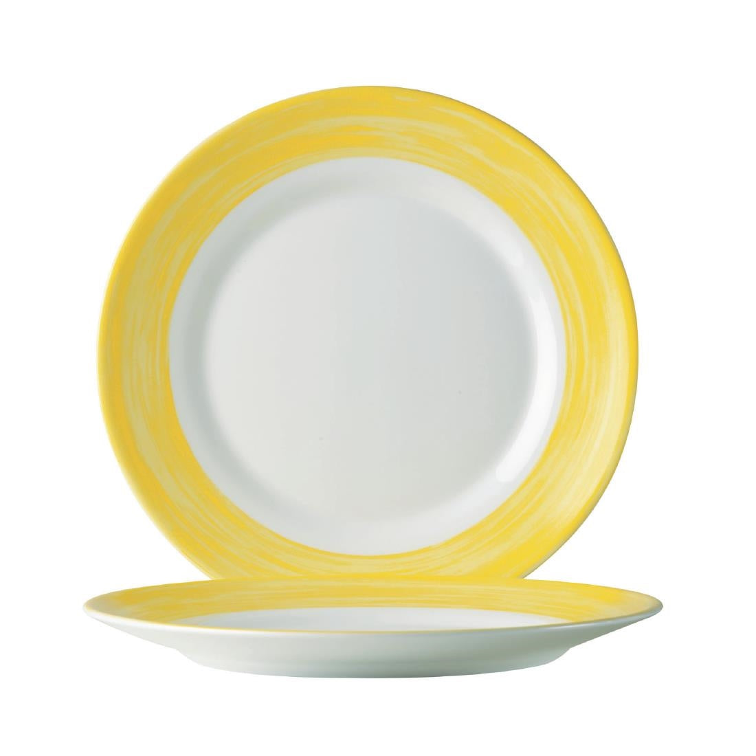 Arcoroc Brush Plates Yellow 235mm (24 Pack)