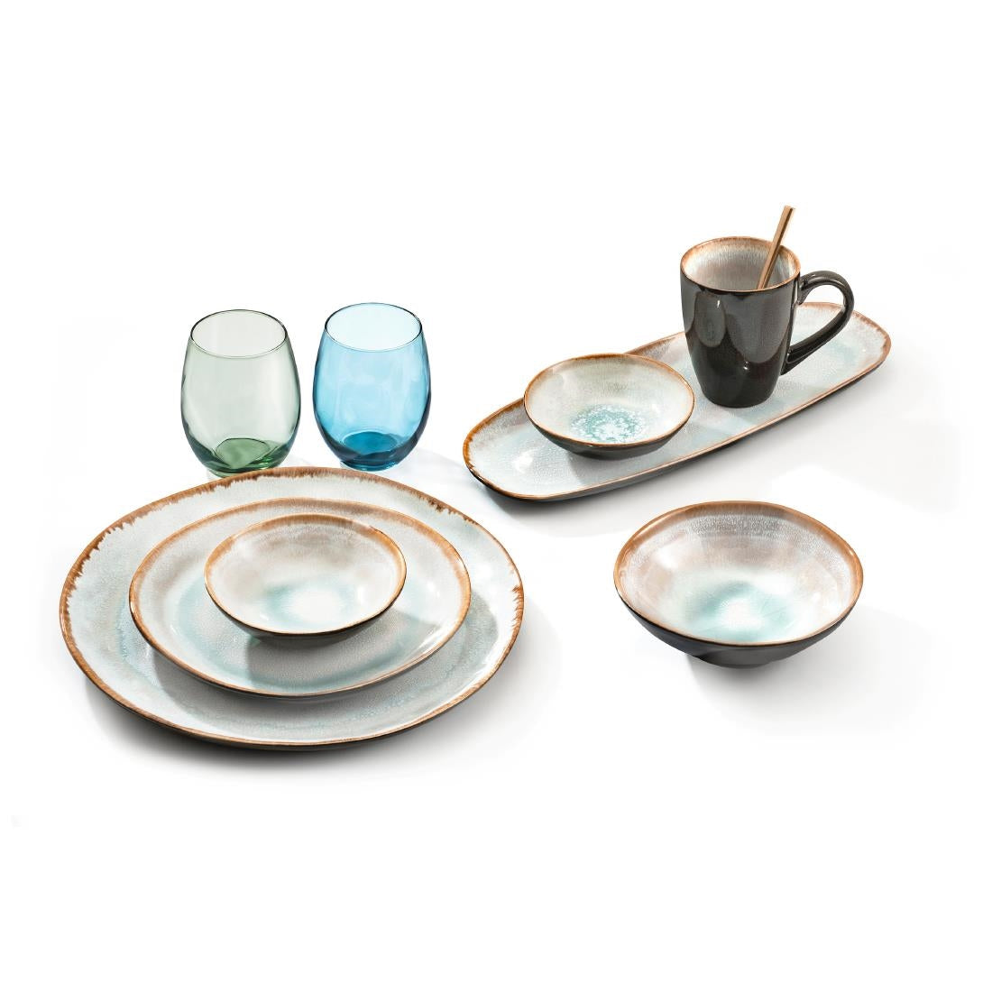 Amefa Médard De Noblat Shadow Aqua Bowls 120mm (6 Pack)