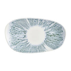 Churchill Lyra Blue Opal Organic Oblong Plates 260x150mm (12pk)