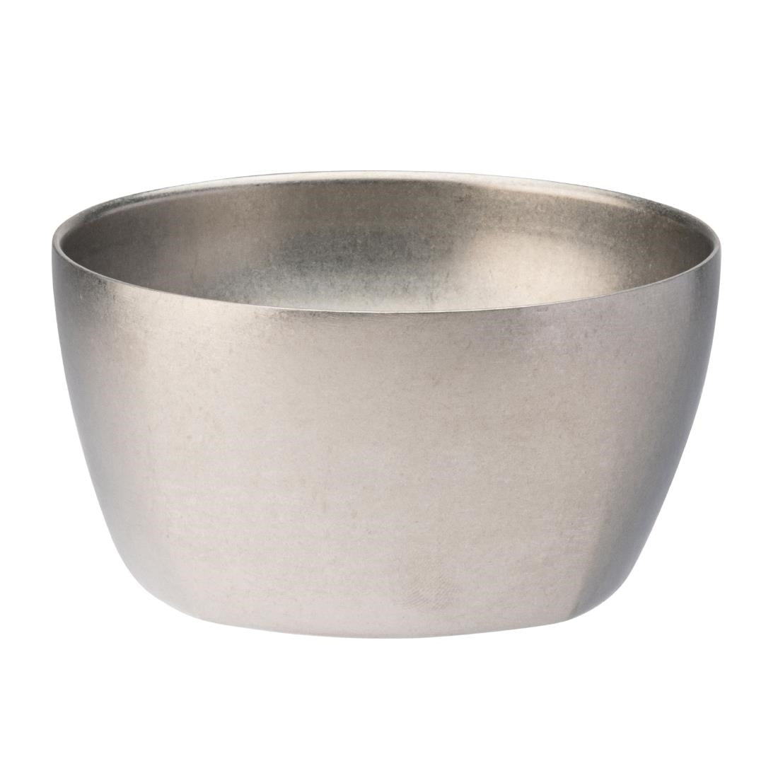 Utopia Artemis Double Walled Bowls Rumbled Steel 110mm (6 Pack)