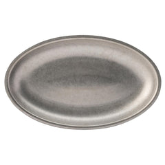 Utopia Artemis Oval Platters Rumbled Steel 300x180mm (6 Pack)