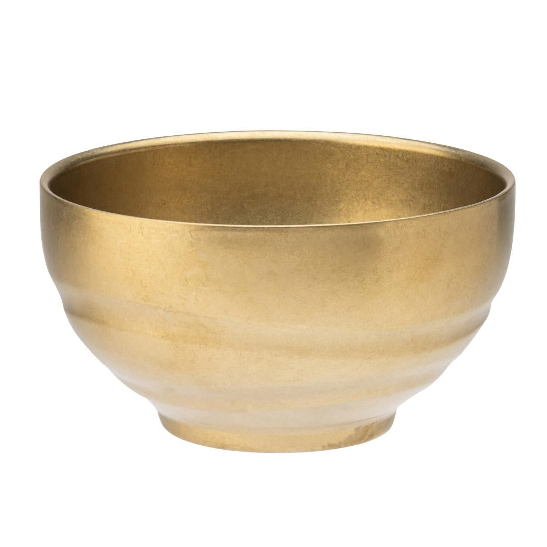 Utopia Artemis Double Walled Bowls Rumbled Gold 120mm (6 Pack)