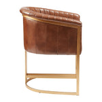 Nolan Leather Armchair Pecan Brown
