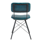Duke Leather Side Chair Vintage Teal