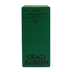Grace & Green Organic Cotton Applicator Tampons, Super (14 Pack)