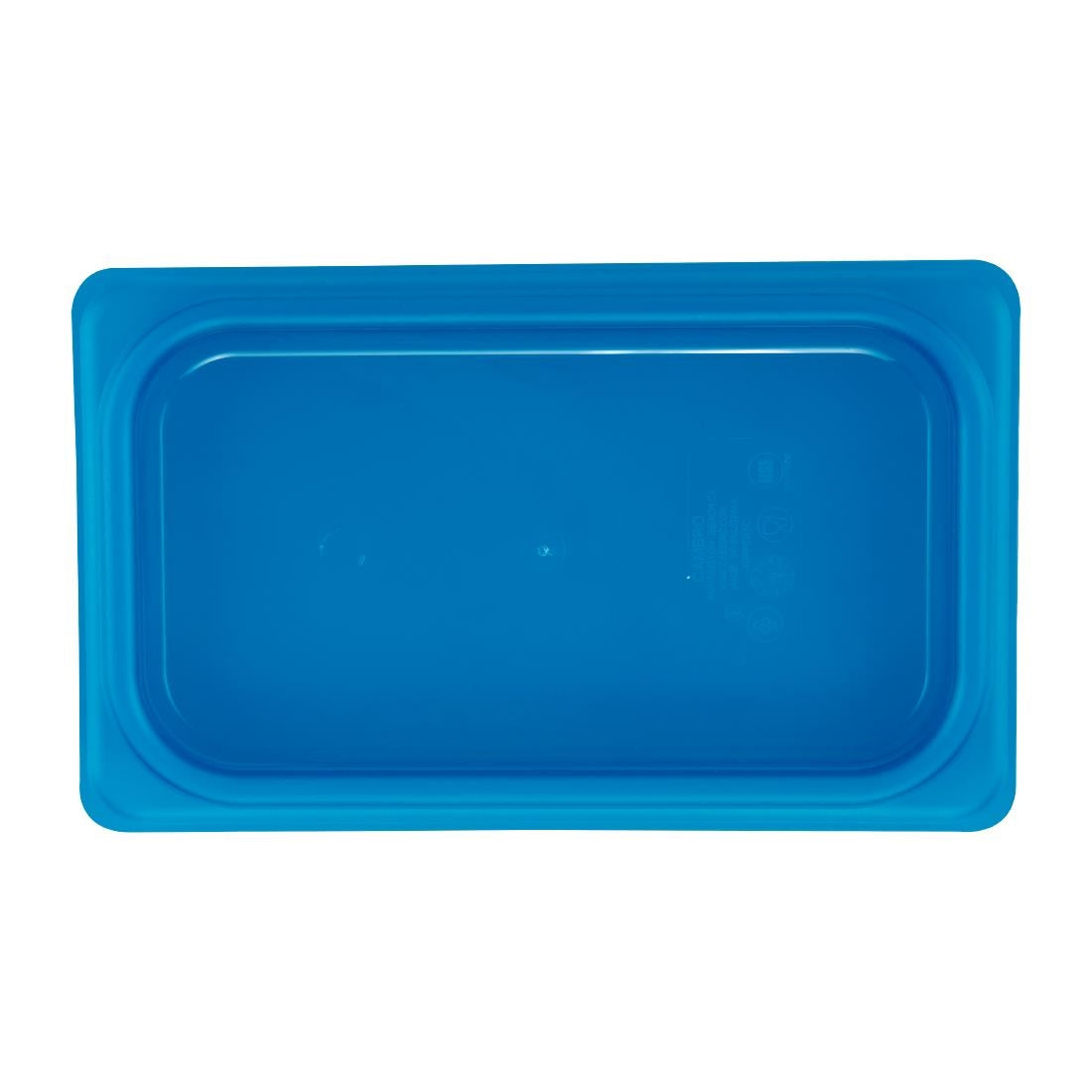 Cambro Safetrak IML Polypropylene Seal Gastronorm Lid Blue 1/4 GN
