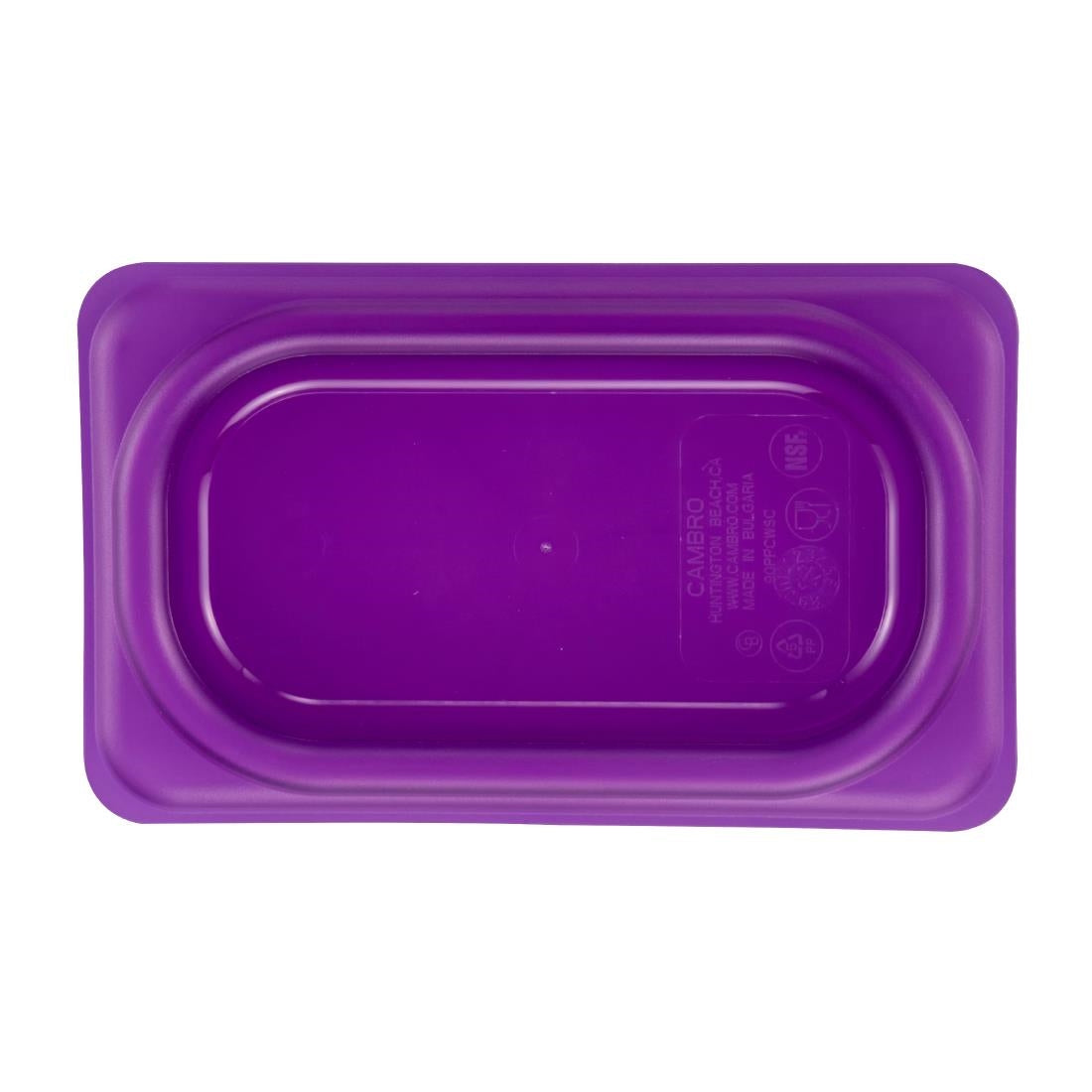 Cambro Safetrak IML Polypropylene Seal Gastronorm Lid Purple 1/9 GN