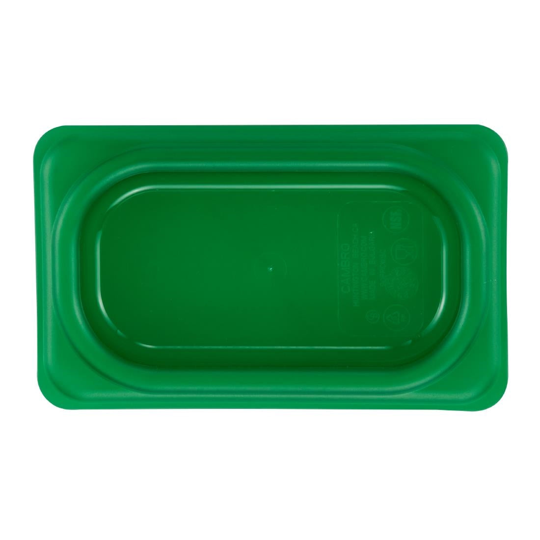Cambro Safetrak IML Polypropylene Seal Gastronorm Lid Green 1/9 GN