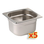 Vogue Gastronorm Container Kit 1/6 (5 Pack)