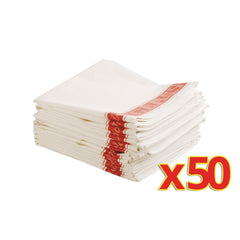 Vogue Glass Cloths Red Bulk Buy Bundle (50 Pack)