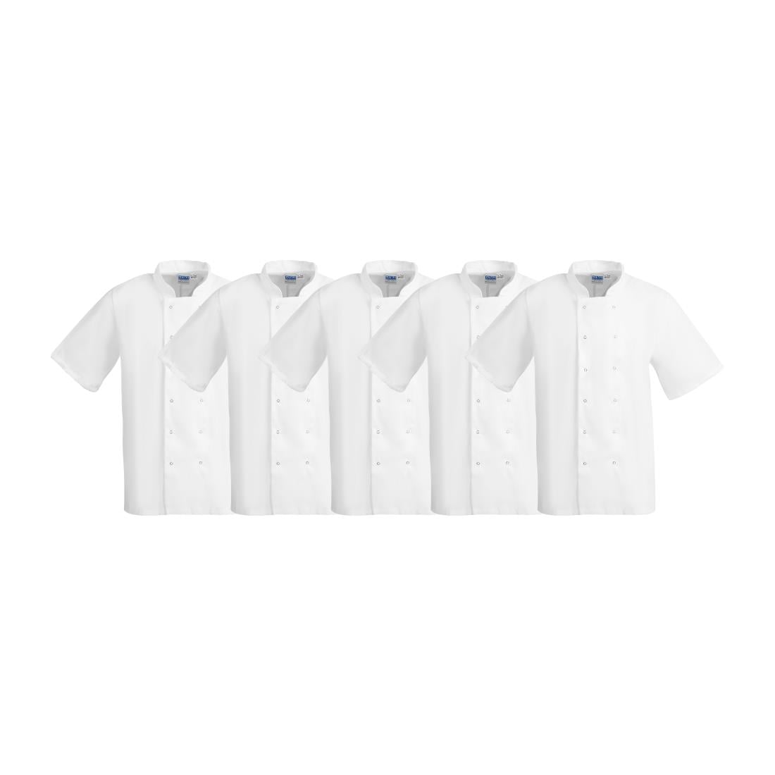 Whites Boston Unisex Chef Jackets White M (5 Pack)
