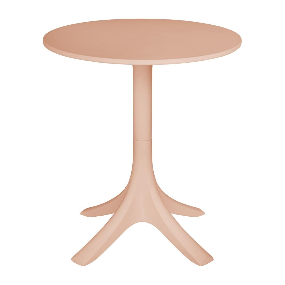 Bolero Mila 600mm Round Café Table Nude Pink 600mm