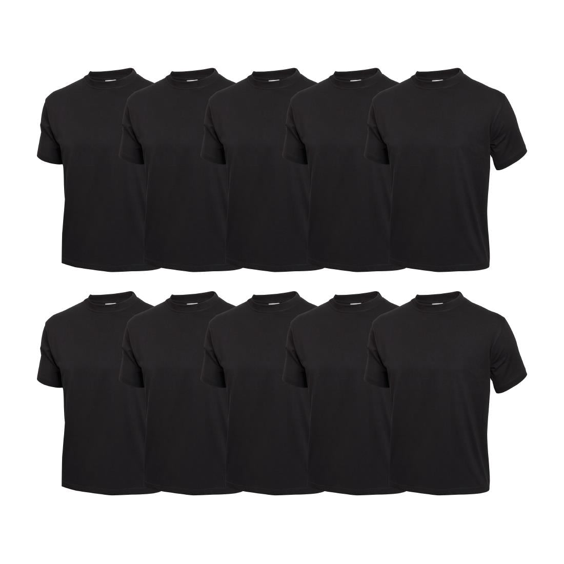 Nisbets Essentials T-Shirts Black Medium (10 Pack)