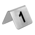 Olympia Brushed Steel Table Numbers 1-10