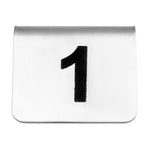 Olympia Brushed Steel Table Numbers 1-10