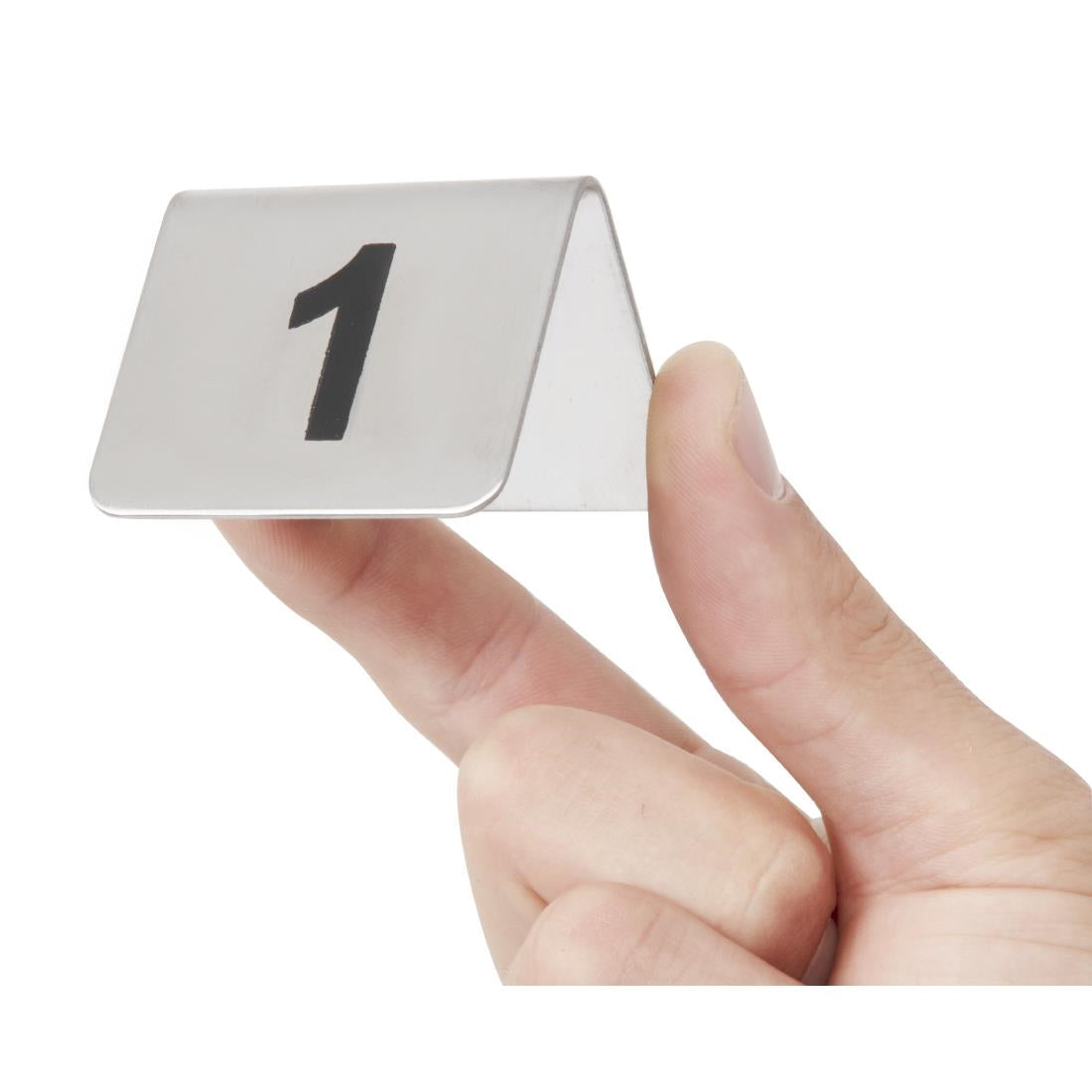 Olympia Brushed Steel Table Numbers 1-10