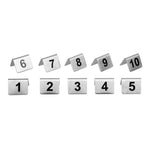 Olympia Brushed Steel Table Numbers 1-10