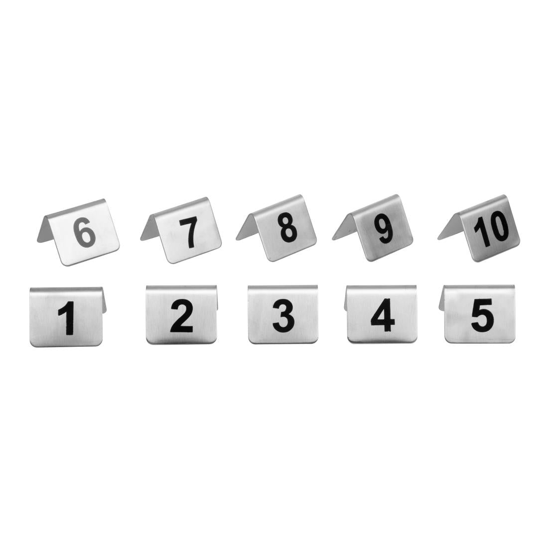 Olympia Brushed Steel Table Numbers 1-10