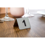 Olympia Brushed Steel Table Numbers 1-10