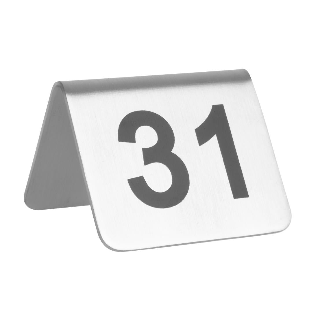 Olympia Brushed Steel Table Numbers 31-40