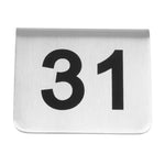 Olympia Brushed Steel Table Numbers 31-40