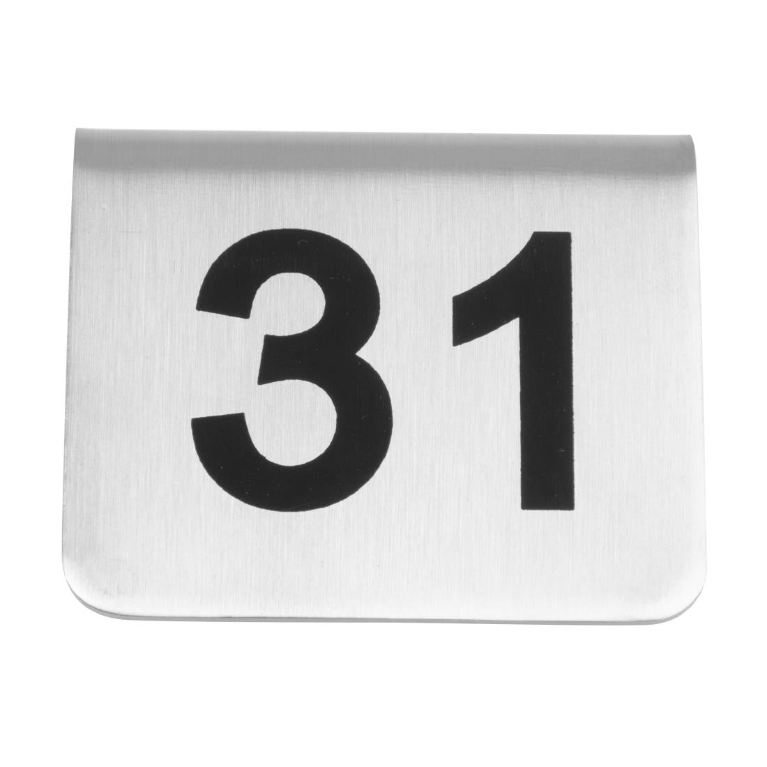 Olympia Brushed Steel Table Numbers 31-40