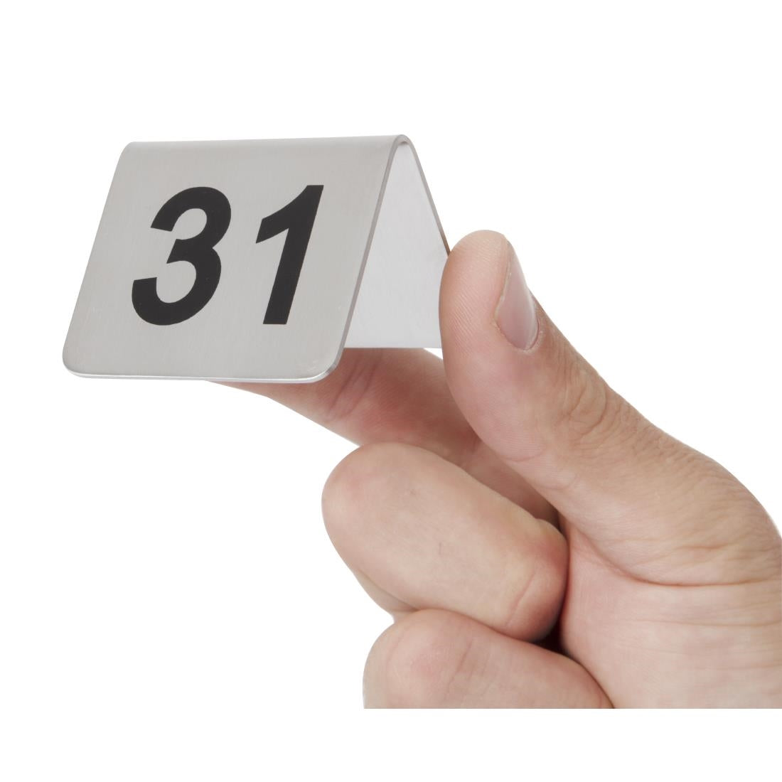 Olympia Brushed Steel Table Numbers 31-40
