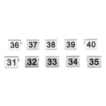 Olympia Brushed Steel Table Numbers 31-40