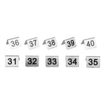 Olympia Brushed Steel Table Numbers 31-40