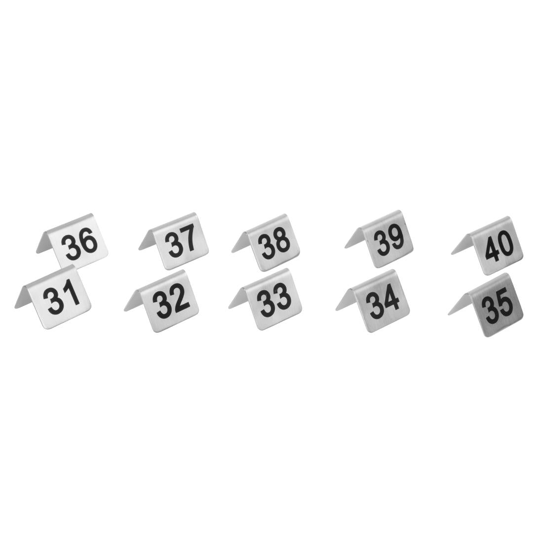 Olympia Brushed Steel Table Numbers 31-40
