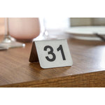 Olympia Brushed Steel Table Numbers 31-40