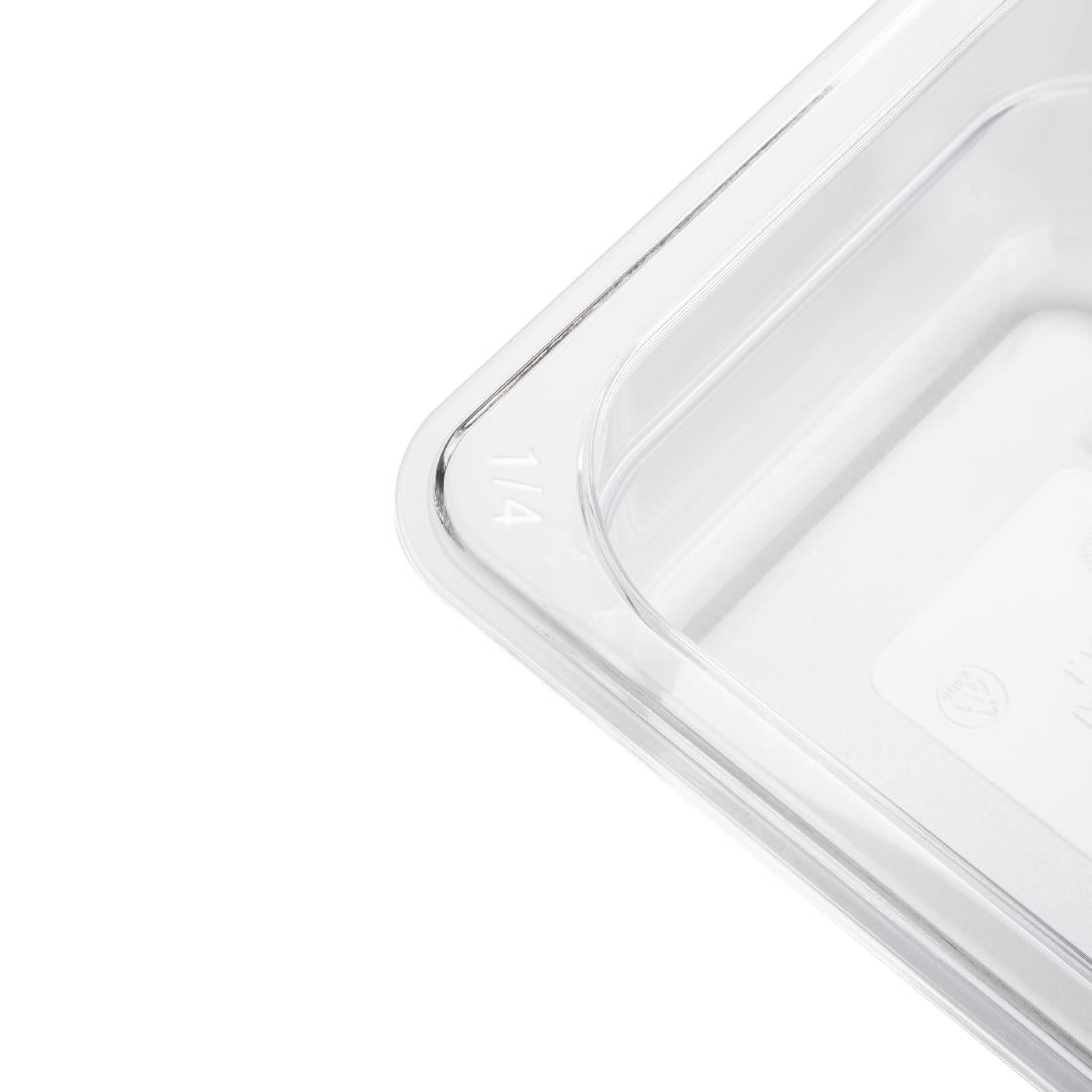 Vogue ABS Gastronorm Tray Clear GN 1/4 65mm