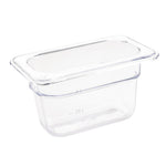 Vogue ABS Gastronorm Tray Clear GN 1/9 100mm