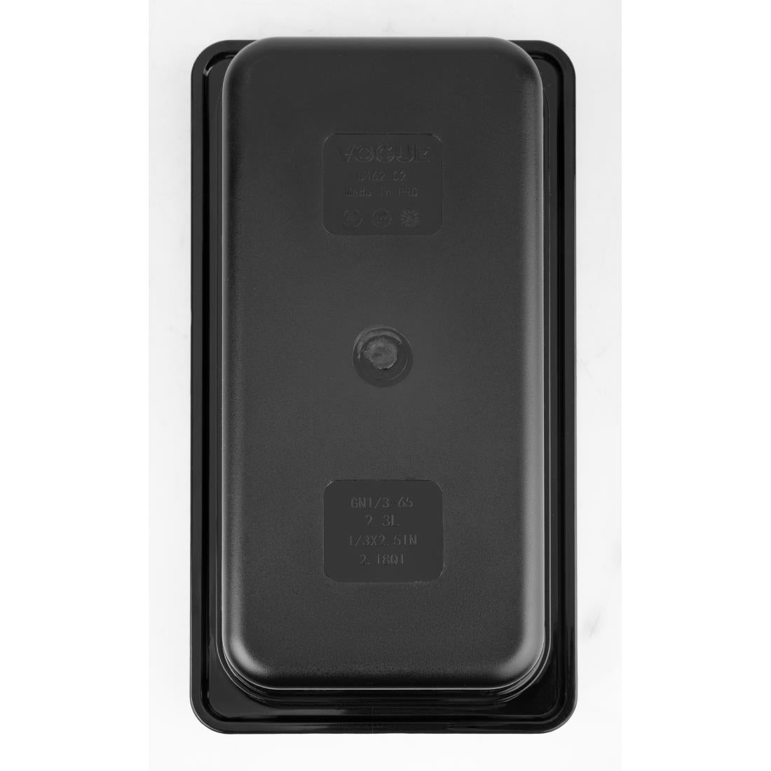 Vogue ABS Gastronorm Tray Black GN 1/3 65mm