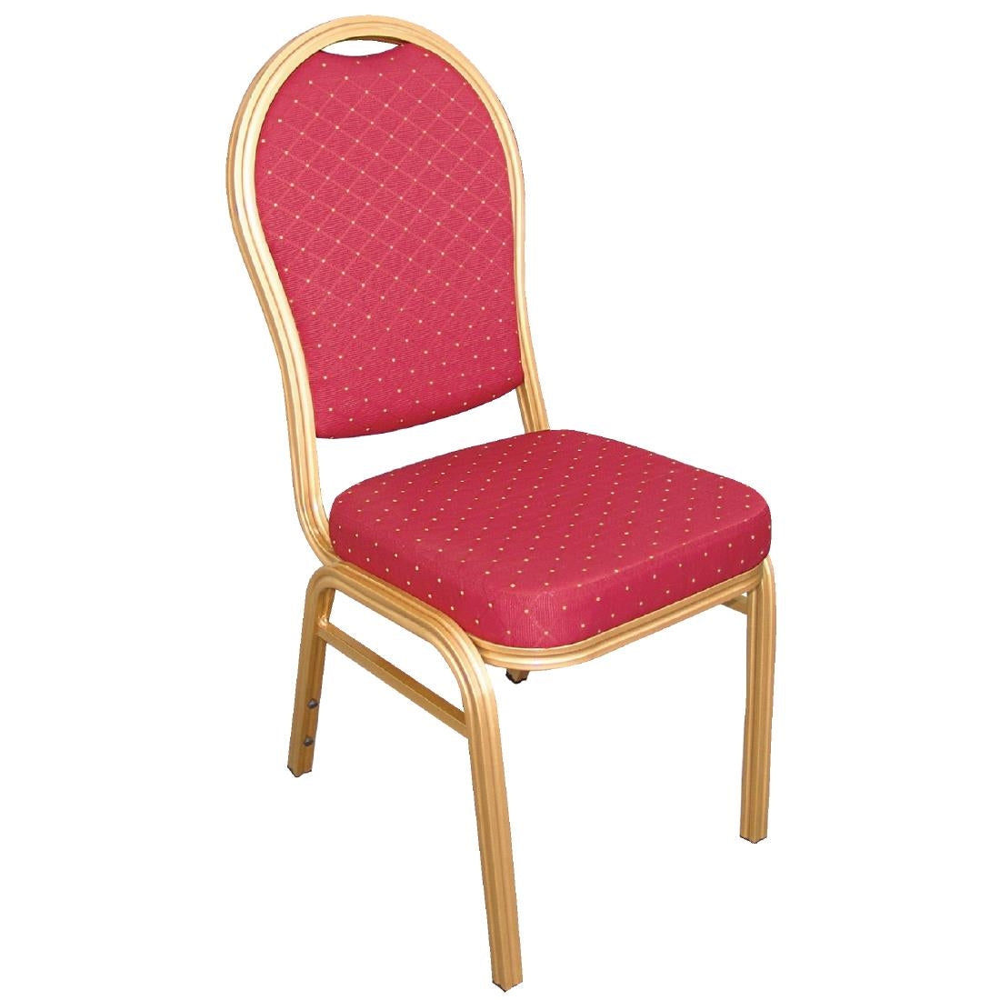 Bolero Arched Back Banquet Chairs Red & Gold (4 Pack)