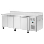Polar U-Series Four Door Counter Fridge with Upstand 553Ltr