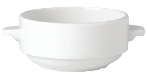 Steelite Simplicity White Lugged Stacking Soup Cups 285ml (Pack of 36)