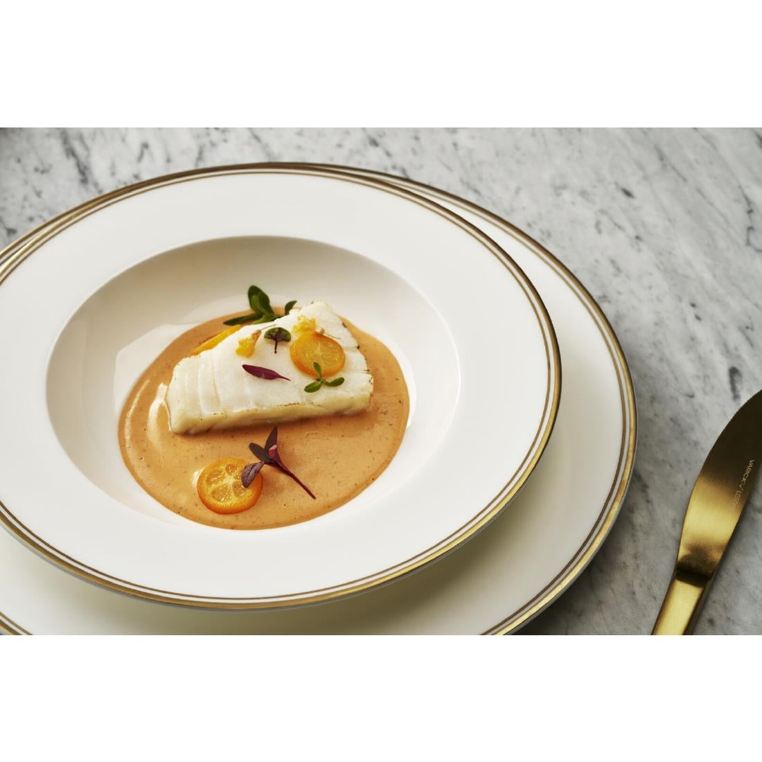 William Edwards Burnished Gold Plates 300mm (12 Pack)