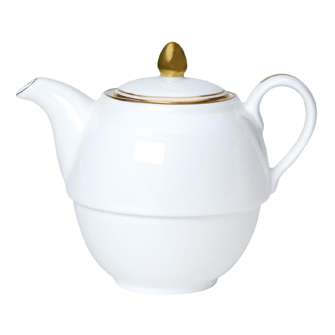 William Edwards Burnished Gold Coupe Tea Set For One Teapots 460ml (6 Pack)