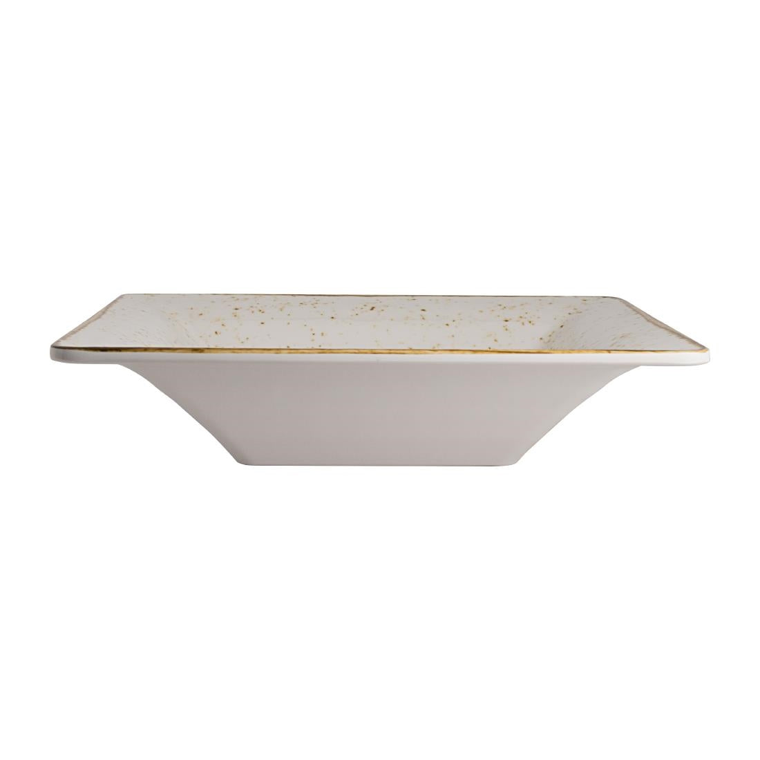 Steelite Craft White Buffet Square Pebble Bowls 343mm (6 Pack)