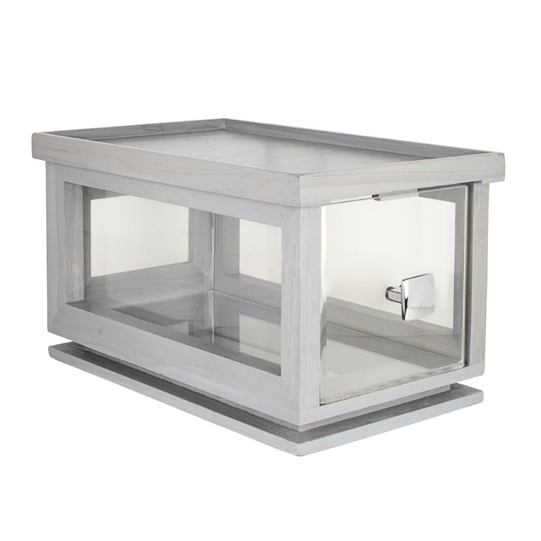 Steelite D.W. Haber Fusion Stackable Bakery Box with Acrylic Drawer Grey Wash