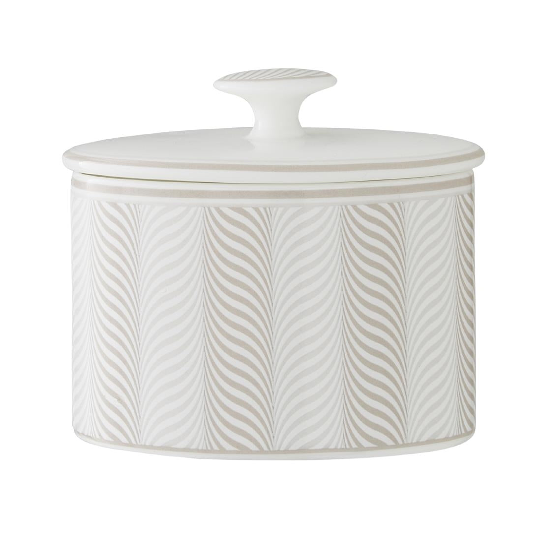 William Edwards Bakewell Coupe Oval Sugar Bowls Taupe 90mm (12 Pack)