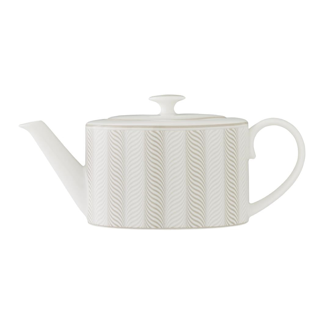William Edwards Bakewell Coupe 2-Cup Oval Teapots Taupe 550ml (6 Pack)