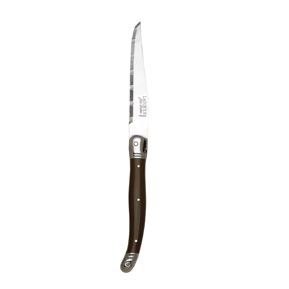 Laguiole Serrated Steak Knives Pepper Handle (6 Pack)