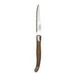 Laguiole Steak Knife Taupe Handle Serrated 1.2mm Blade (6 Pack)