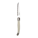 Laguiole Serrated Steak Knives White Handle (6 Pack)
