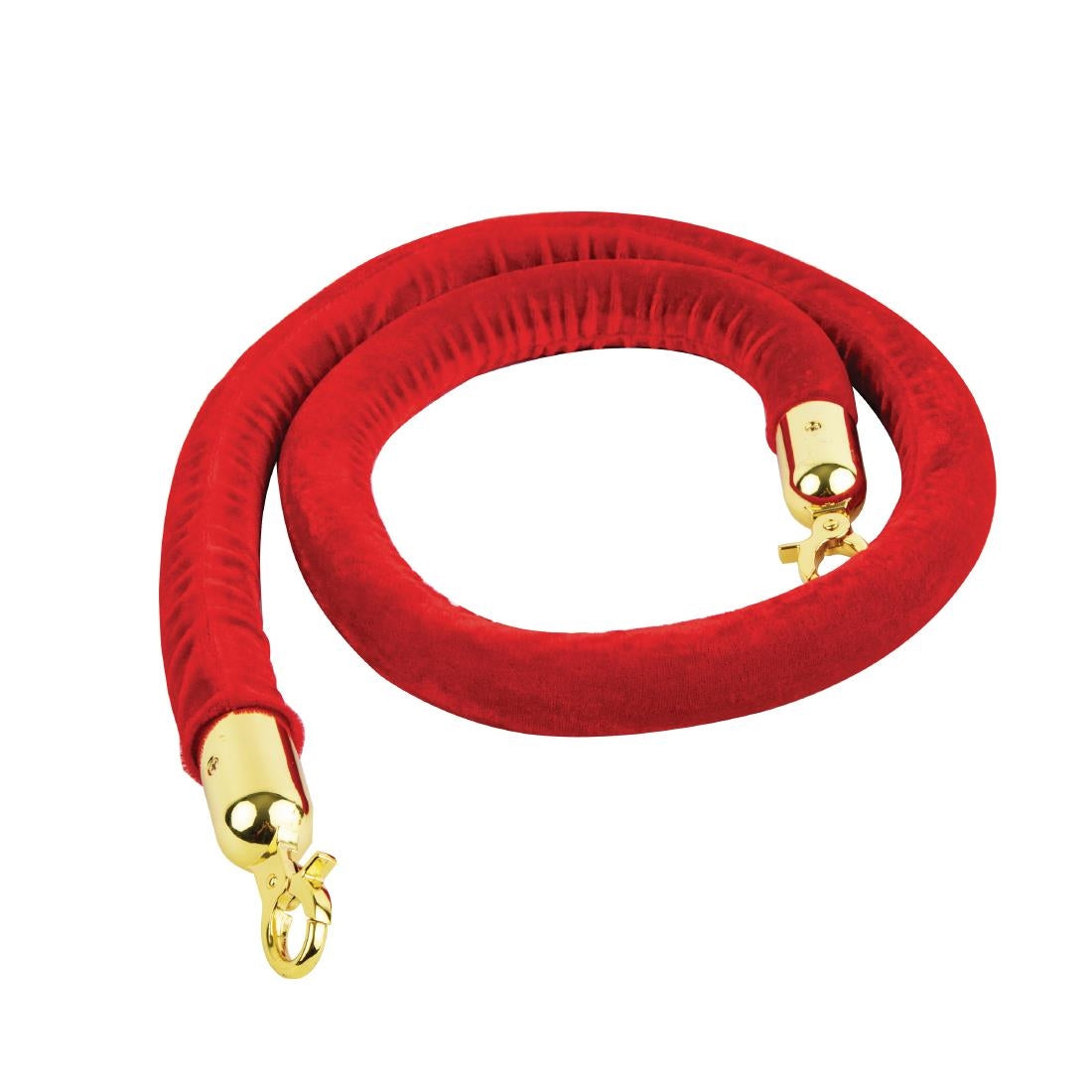 Bolero Red Barrier Rope with Brass Ends 1.5m