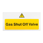 Gas Shut Off Valve Sign
